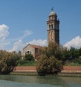 The bell tower of the Chiesa di San Michele in Isola